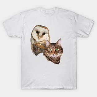 Cat and Owl T-Shirt